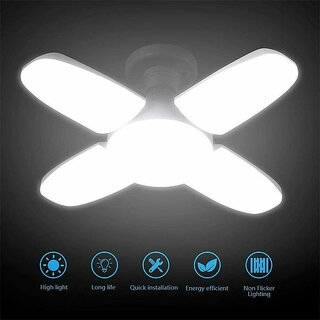 **Sarvatr 4 Blade Fan Shape LED Bulb 28W & B22 Holder | Ultra Bright White Ceiling Pendant Lamp for Home & Decor