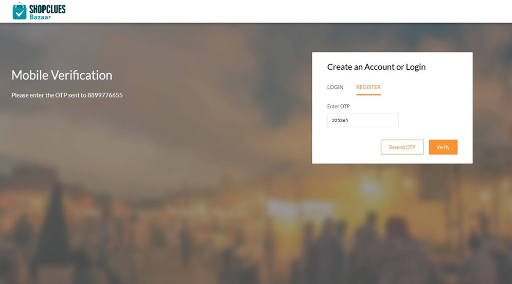 Type in the OTP which comes in your mobile phone.