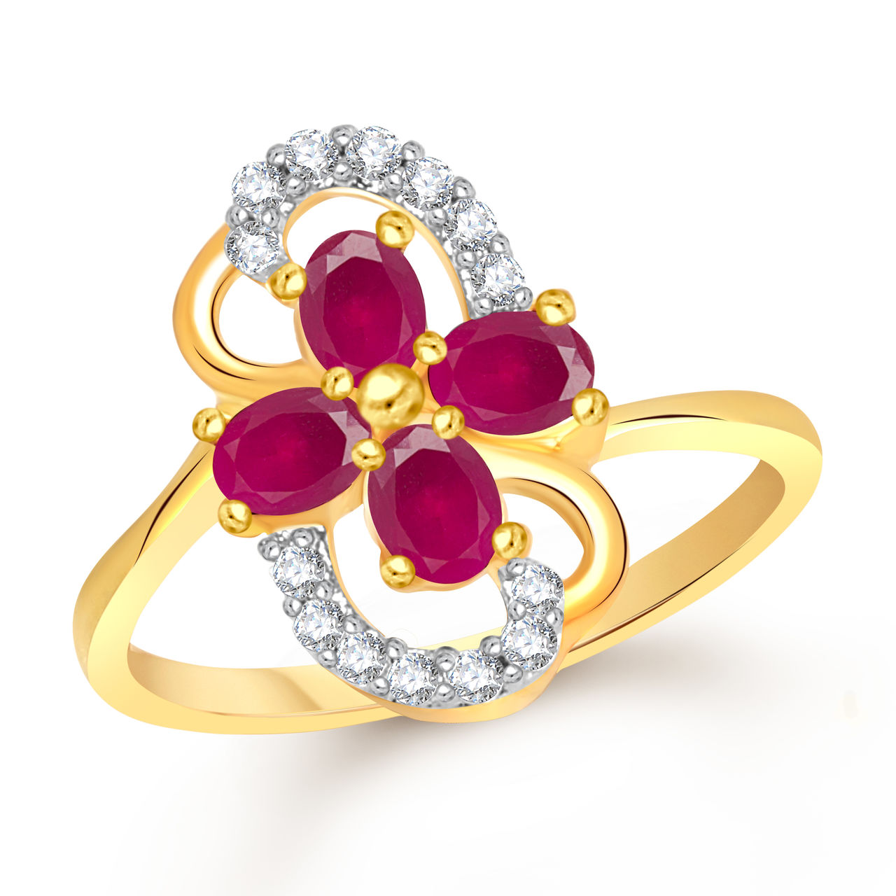 Buy Meenaz Fancy Ring For Girls Women Gold Plated In American Diamond ...