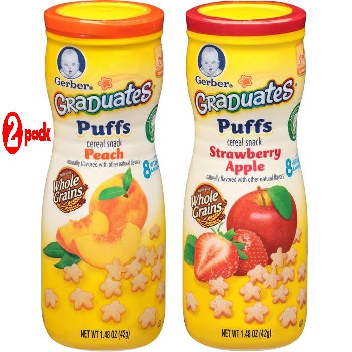 Buy Gerber Graduates Puffs Combo 42G (1.48oz) (Pack of 2) - Peach ...