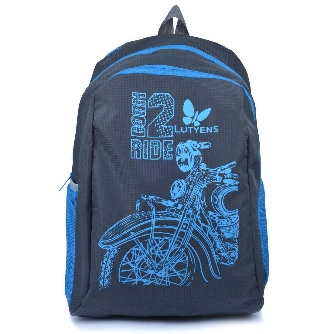 Buy Lutyens Grey Blue Born 2 Ride Lightweight School Bags (17 Liters ...