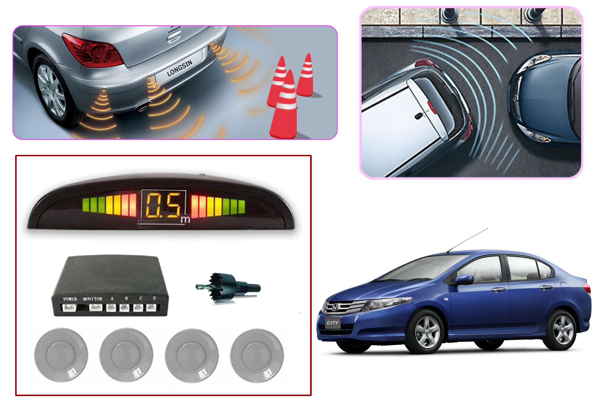 Buy Premium Quality Car Parking Reverse Sensors For - Honda City