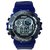 Shock Resist Digital Blue Fabric Sports Watch - Men