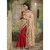 New Latest Indian Cream& Orange Red New Collection Saree