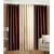 Apics Brown,Cream Polyester Door Eyelet Curtain Feet (Combo Of 2)