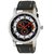 Tigerhills Round Dial Black Leather Strap Mens Quartz Watch