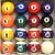 JBB pool table ball set