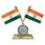 Indian Flag With Clock For Office Car Home