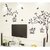 Walltola PVC Multicolor Nature Brown Wall Sticker-Tree With Birds and Cages (50X70 cm).