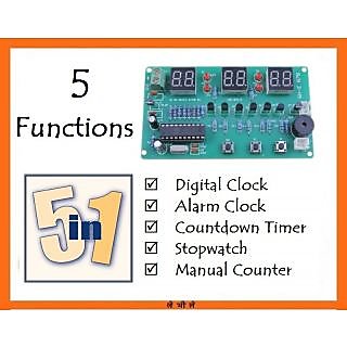 DIY Kit Module 6V-12V AT89C2051 6 Digit LED Electronic Digital Clock ...