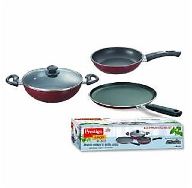 Shop prestige 3 pcs induction base non stick cookware set Online ...