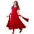 Panchi Art Fashion Designer Red Net Brasso Anarkali Dress Material