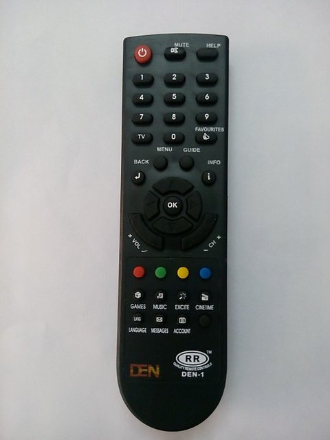 Den Set top Box Remote(Black Colour)