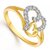 Vighnaharta Couple Heart (CZ) Rhodium Plated  Ring