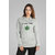 Campus Sutra Women's Grey Hooded Sweatshirt (Design 3)
