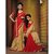 Riti Riwaz Red & Beige saree with unstitched blouse FSF20010