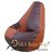 Brown/Tan Combination Bean Bag Large - Empty