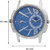 Fogg Round Dial Silver Metal Strap Men Quartz Watch for Men