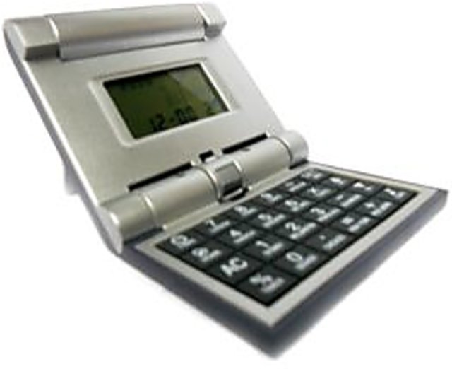 World Time 3 Fold Calendar Travel Calculator Alarm Clock