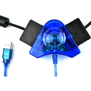 Dual PS1 PS2 Playstation 2 to PC USB Game Controller Adapter Converter ...