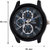 Fogg Round Dial Black Leather Strap Quartz Watch For Men