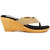 Cute Feet Women's Golden Slip On Wedges