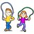 SKIPPING ROPE FOR SMALL GIRL,S  BOY,S SOFT FOME HANDLE COLORED