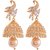 Fashion Earrings 1 Gram gold plated with CZ stones Jewelry 4981