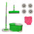 Gen-X Green,White 360 Degree Rotation Mop With 4 Extra Mop Heads