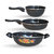 Hard coated Non Stick Cookware Set Tawa, Pan  Kadhai - Set Of 3