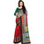 Gerbera Designer Amazing Bhagalpuri Silk Red and Grey Designer Printed Saree