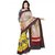 Gerbera Designer Amazing Bhagalpuri Silk Beige and Grey Designer Printed Saree
