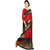 Gerbera Designer Amazing Bhagalpuri Silk Red and Black Designer Printed Saree