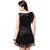 OVIYA Black Poly Satin Dress
