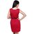 OVIYA Red Cotton Satin Dress