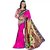 Styloshopper Designer Pink Fashionable  Printed Georgette Saree