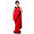 Designer Red Saree With Black Border