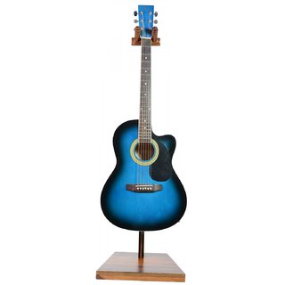 Decormonk Flat Base Wooden Guitar Stand in Sheesham Wood (Red...