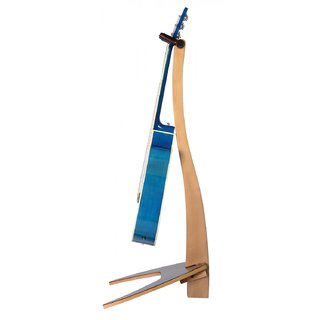 Decormonk Triangle Base Wooden Guitar Stand in Sheesham Wood (Golden...