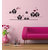 Pvc Black Birds With Big Eyes Wall Sticker (47X26 Inch)