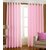 Tanishka pink polyester Door Curtains set of 4 (4X7)