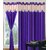GeoNature ROYAL BLUE  Cream POLYESTER DOOR CURTAINS SET OF 4 (4X7 FEET)
