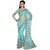 Sky Blue Jute Net Handloom Banarasi Saree