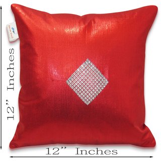 Zikrak Exim Shining diamond cushion cover 30x30 cms RED(1 pcs