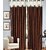 Geo Nature DESIGN HOME Eyelet brown door curtains set of 2 (C1R017)