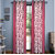 Geo Nature DESIGN HOME Eyelet red kolavery door curtains set of 2 (C1R028)