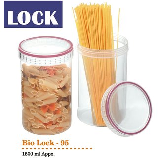 Buy Bio Lock-95 Plastic Airtight Container With Silicon Ring 1500 ml ...