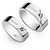 GirlZ! Platinum  Couple Matching BLUE Stone Zircon Love Forever Wedding Rings