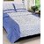 Geo Nature blue Poly-Cotton 2 Double Bed sheet with 4 pillow cover (1BED2029)