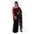 Bollywood Design Black Georgette Plain Saree With Blouse